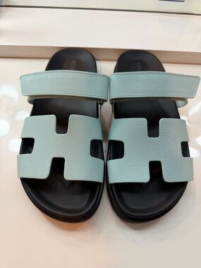 Hermes Chypre Sz 38 Bleu Glacier NEW